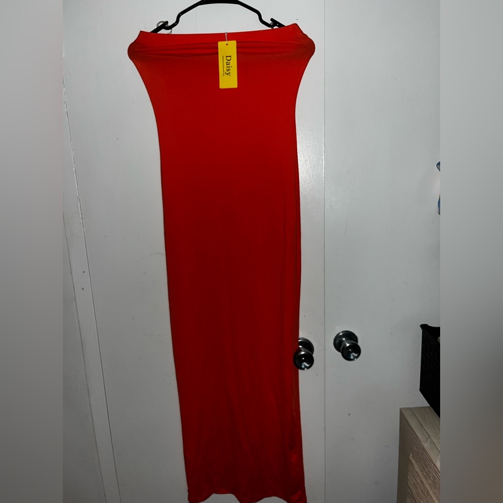 Daisy Vibrant Red Maxi Skirt